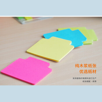 N次贴(STICKN)便利贴强粘可撕便签本学生用记事留言便条纸索引标签贴70x70mm 50张 蓝线条36517