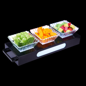 果盘ktv果盘酒吧果盘创意三层四格六格蛋形发光果盘架零食水果小吃盘