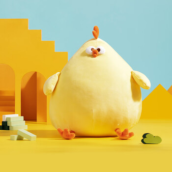 名创优品（MINISO）墩dun鸡系列毛绒公仔玩具卧室教室办公室睡觉抱枕生日礼物小号