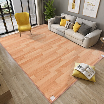 地热毯榻榻米发热垫移动取暖爬爬垫子大气木纹色50厘米x100厘米智能