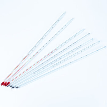 海斯迪克 HKQS-126 玻璃温度计工业高精密棒式液体测温化学实验温度计 0℃~100℃（Hg）