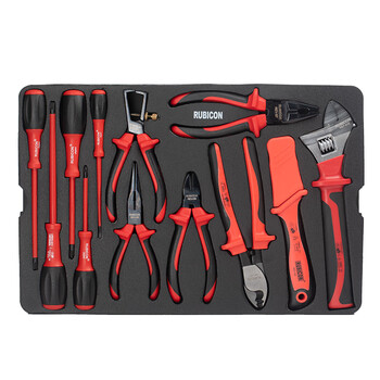 罗宾汉（RUBICON）耐1000V高压绝缘套筒工具套装REV-36S绝缘钳子扳手螺丝刀36件套装