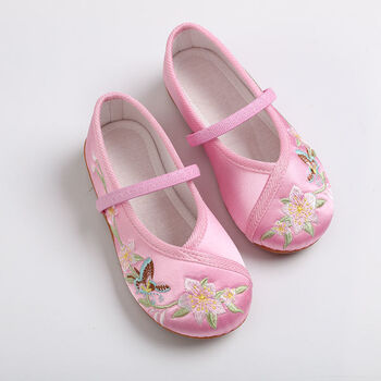 唐晓笙汉服鞋子儿童古风绣花鞋女童中国风古装宝宝老北京布鞋古代旗袍