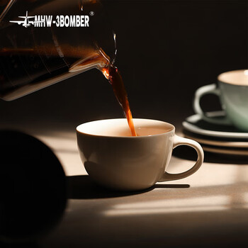 MHW-3BOMBER轰炸机[礼物]陶瓷咖啡杯拿铁拉花杯杯碟ins复古高级感小众