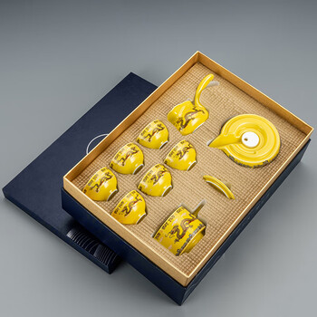 功夫茶具套装家用建盏茶杯礼盒送礼懒人自动泡茶神器茶壶定制 自动