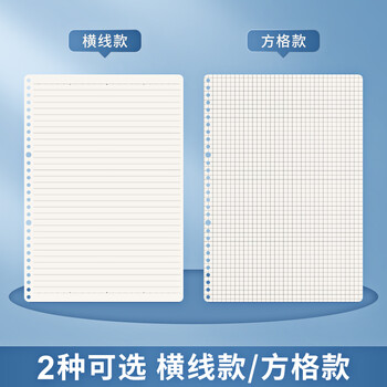 晨光（M&G）文具A5/60张活页本替芯 20孔可拆卸笔记本本子活页纸作业本80g方格内芯单本开学必备APY9F20PB