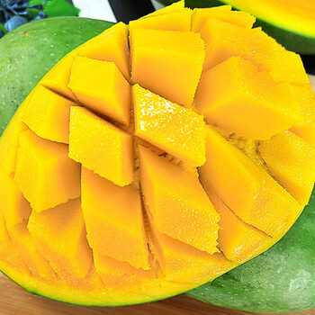 京诗悦青玉芒10斤芒果当季新鲜特大青皮现摘水果甜心整箱3斤大果