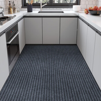曼佳迪厨房地垫防滑防油防水家用垫子耐脏吸水吸油脚垫可定制 七条纹