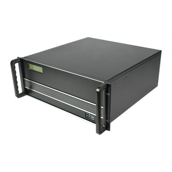 4u服务器机箱铝面板带温控屏视频播控多媒体19英寸机架式工业机箱 1台