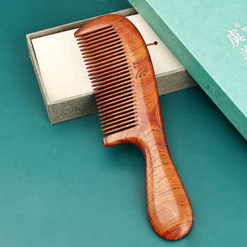 虞美人梳子尼泊尔小叶紫檀长柄木梳圣诞节礼物送家人送朋友11