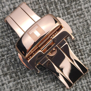 适用天梭皮带蝴蝶扣1853t035精钢卡扣t099手表带双按表扣男女配件