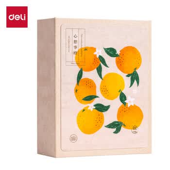 得力（deli）相册影集 5寸（100*137.5mm）100入家庭相册情侣旅行相册本纪念册儿童成长记录册 橙子款PQ856