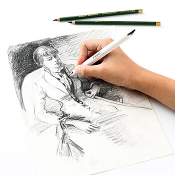 马可（MARCO）炭黑素描铅笔大师系列专业美术2B/4B/6B/16支炭铅笔25件套绘画工具套装速写马克笔