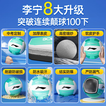 李宁（LI-NING）排球【中考训练】比赛专用中小学体考成人儿童男女硬排软排球5号 