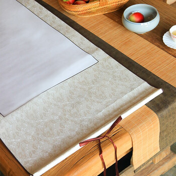 一海堂文化 宣纸卷轴挂轴 文房四宝 高温全绫精装裱宣纸书法作品纸空白纸国画宣纸仿古 四尺对开横轴 一海堂文化 宣纸卷轴挂轴 文房四宝 高温全绫精装裱宣纸书法作品纸空白纸国画宣纸仿古 四尺对开横轴