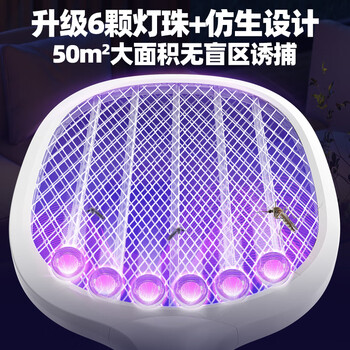 澳柯玛（AUCMA）电蚊拍灭蚊拍二合一锂电池充电式紫光诱蚊基孔肯雅热灭蚊神器30P2
