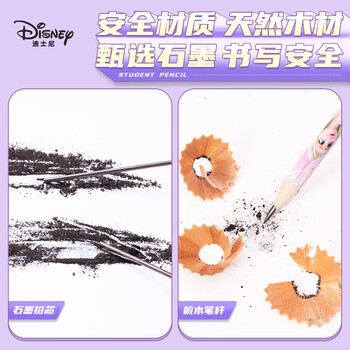 迪士尼（Disney）铅笔 文具30支HB原木书写铅笔 小学生铅笔写字笔 儿童礼物女幼儿园卡通铅笔 冰雪奇缘E0263F