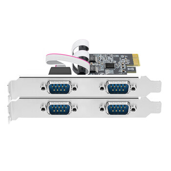 EB-LINK PCI-E转4口串口卡电脑COM口扩展卡4路RS232工控机9针转接卡