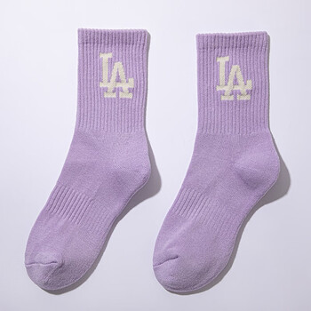 mlb官方男女袜子ny中筒袜运动时尚简约休闲21年秋季新款3asom011650