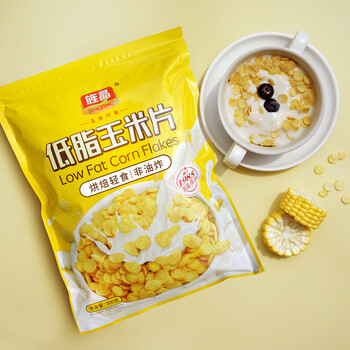 旌晶低脂玉米片300g /袋 燕麦片搭档 即食营养早餐 营养谷物轻食麦片 旌晶低脂玉米片300g /袋 燕麦片搭档 即食营养早餐 营养谷物轻食麦片