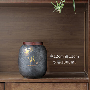 苏氏陶瓷(SUSHI CERAMICS)大号茶叶罐 日式铁锈釉大容量陶瓷密封罐红茶罐J0350 苏氏陶瓷(SUSHI CERAMICS)大号茶叶罐 日式铁锈釉大容量陶瓷密封罐红茶罐J0350