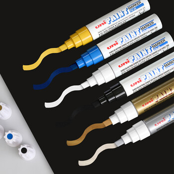 三菱(Uni)油漆笔 PX-30宽记号笔 不掉漆 斜头粗字油性笔(可用于汽车补漆) 4.0-8.5mm蓝色 单支装 三菱(Uni)油漆笔 PX-30宽记号笔 不掉漆 斜头粗字油性笔(可用于汽车补漆) 4.0-8.5mm蓝色 单支装