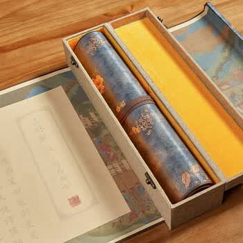 六品堂上林赋临摹长卷字帖全篇5米锦缎卷轴 小楷书毛笔送女朋友男生日情人节礼物练字描红套装