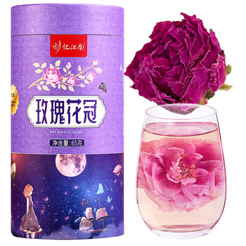 忆江南花草茶 玫瑰花茶平阴原产重瓣玫瑰花冠65g无硫泡水喝养生茶