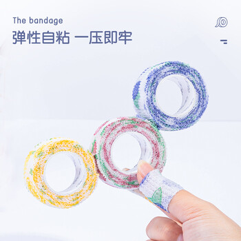 得力（deli）2.5cm*4m护指自粘带 运动防损伤学生防老茧 易撕透气 30603 颜色随机发货 2卷/卡