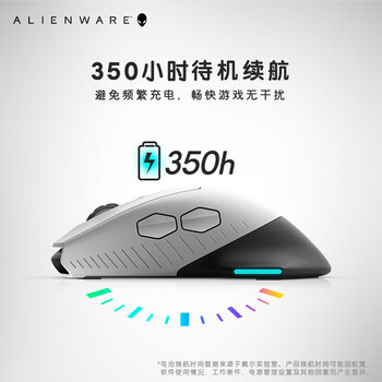 外星人（Alienware）AW610M畅玩黑神话 无线游戏鼠标 家用双模充电电竞鼠标 人体工学机械宏无限rgb高端外设