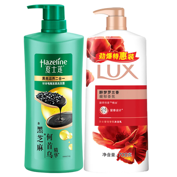 夏士莲黑亮滋养二合一洗发露含黑芝麻何首乌精华洗发水清洁头皮滋养水
