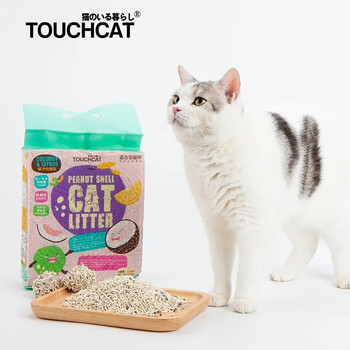 它它 Touchdog 花生壳植物猫砂除臭结团无尘可冲厕所矿物砂豆腐猫沙6l猫咪用品混合猫砂 椰子柑橘味2 5kg 1袋 图片价格品牌报价 京东