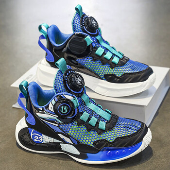 永高人童鞋男童运动鞋2024夏季新款儿童篮球鞋网面透气中大童男孩单网