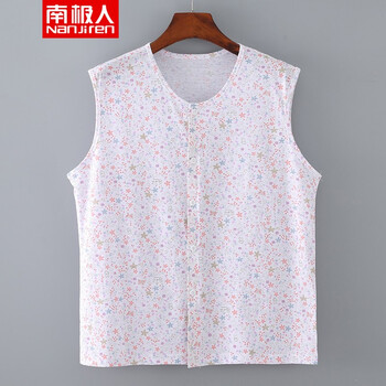 开襟系扣背心花汗衫御寒暖冬boy100纯全彩花boy100纯全boy100纯全xl