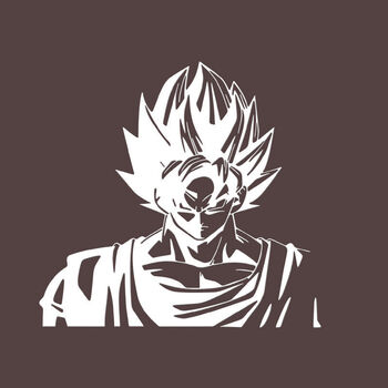 镂空车贴七龙珠孙悟空划痕遮挡车门风挡拉杆箱电动车贴纸防水19x20cm