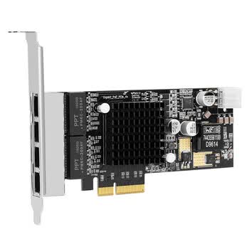 魔羯（MOGE）intel I350T4芯片PCI-E X4千兆四口服务器网卡4口POE供电网络适配器工业相机图像采集视觉 MC2268