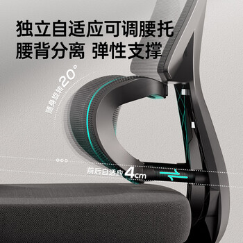 黑白调P5双背款-Ultra人体工学椅电脑椅子办公椅人工力学椅电竞椅无脚托