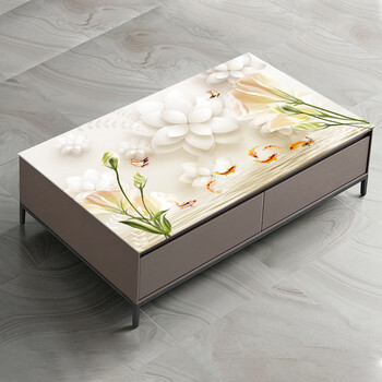 川辰简约创意个性家用长方形茶几餐桌垫子防水防油免洗厚3d茶几桌布