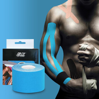 驰动肌肉贴运动绷带弹力性肌贴自粘肌内效贴拉伤运动胶带贴布5cmx5m蓝