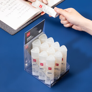 得力21gACR三角固体胶水 高粘无甲醛透明胶棒 点线面强力粘接 DIY手工学生文具 单支 办公用品 53409