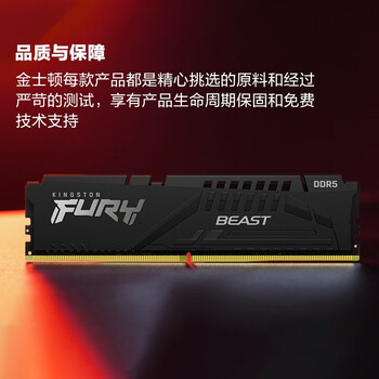 金士顿 (Kingston) FURY 16GB DDR5 5200 台式机内存条 Beast野兽系列 骇客神条