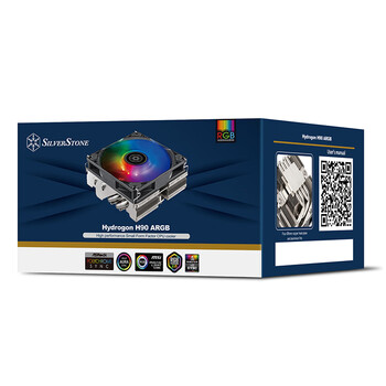 银昕（SilverStone）下压式CPU散热器HYH90（支持AMD AM5.INTEL 1700多平台/四热管/适配ITX机箱/PWM风扇)