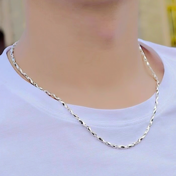 个性学生韩版简约项链情侣一对饰品元宝链男60厘米20克配证书简约包装