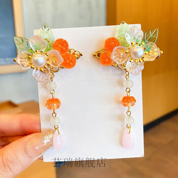 儿童发夹儿童汉服头饰中国风发夹古装配饰女童古代流苏步摇发卡古风