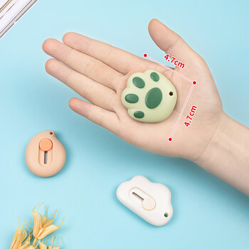 天色 迷你随身美工刀 拆件拆快递小刀开箱刀学生美术裁纸刀小号可爱随身刀子文具 TS-2712 粉色小鸟