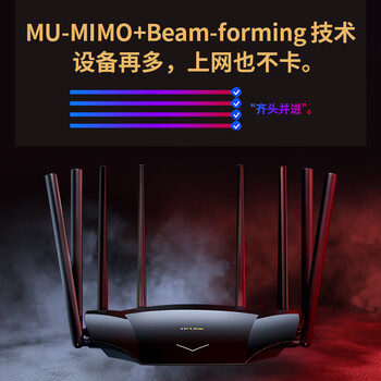 普联（TP-LINK） AX6000双频全千兆无线路由器 6000M速率 WiFi6高速网络 穿墙 家用智能 游戏路由 XDR6020易展版