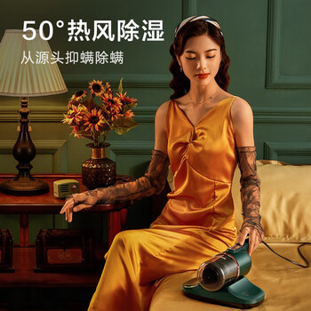 苏泊尔（SUPOR） 除螨仪 手持双拍打床铺除螨机家用吸尘 紫外线杀菌 VCM16A 复古绿