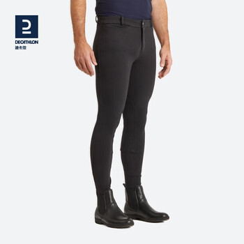 迪卡侬马术裤男士基础款棉质半皮马裤舒适耐磨易穿脱裤2883509 迪卡侬马术裤男士基础款棉质半皮马裤舒适耐磨易穿脱裤2883509