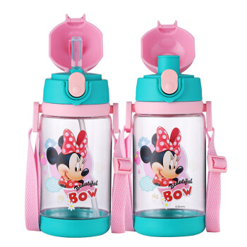迪士尼儿童水杯带吸管大容量宝宝喝水壶夏季男女小学生户外便携直饮水杯