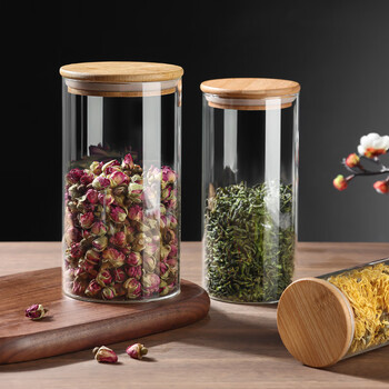 拜杰玻璃茶叶罐密封罐咖啡罐干货储物罐防潮罐干果零食瓶 800ml